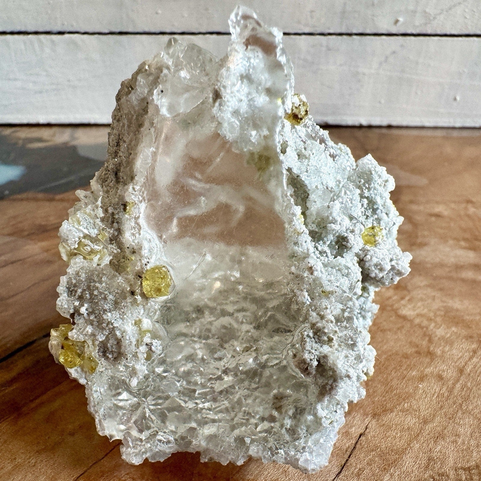 Halite with Sphalerite & Calcite Specimen – 66x56mm Balmat New York USA