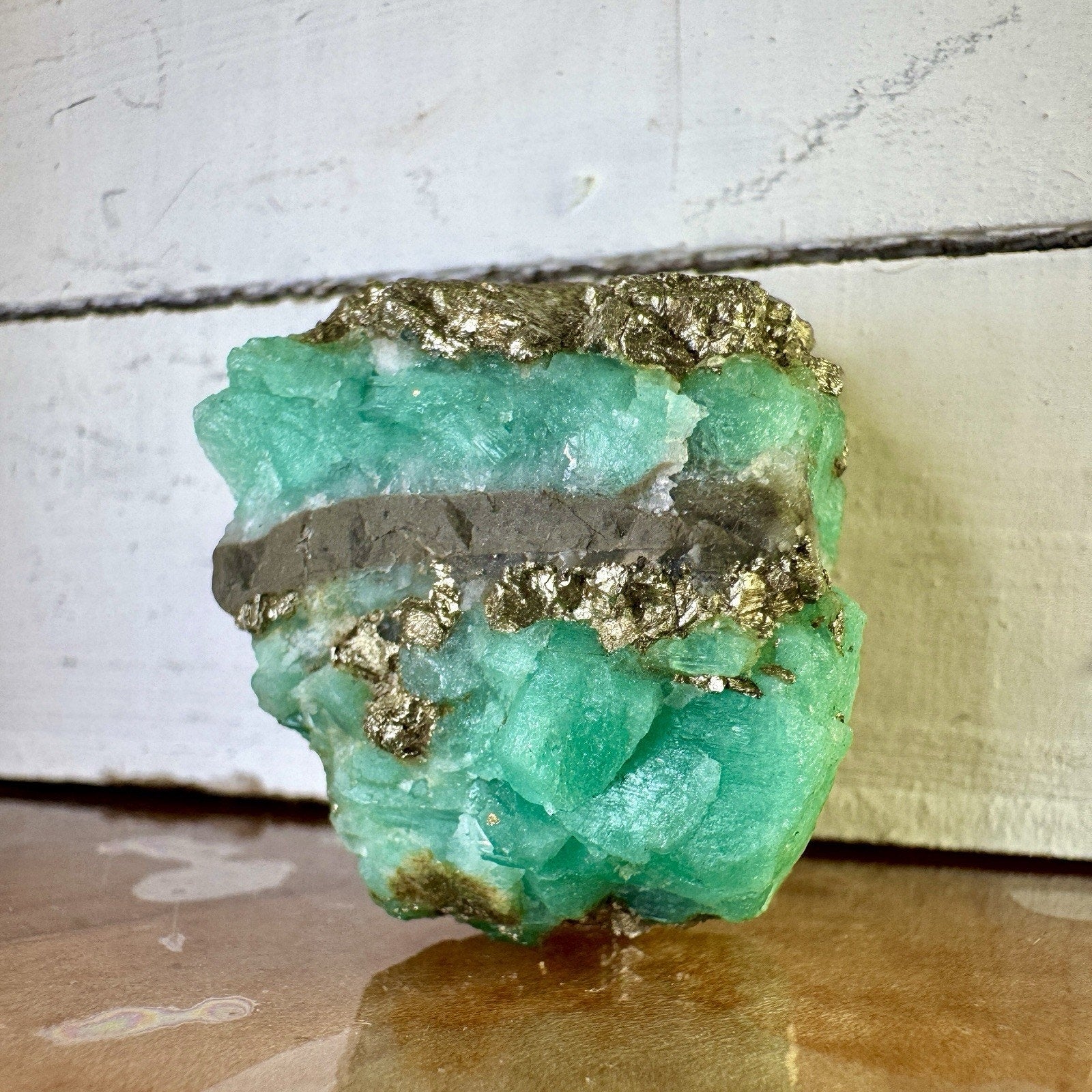 68g Green Emerald with Pyrite Specimen – Chivor Mine, Colombia