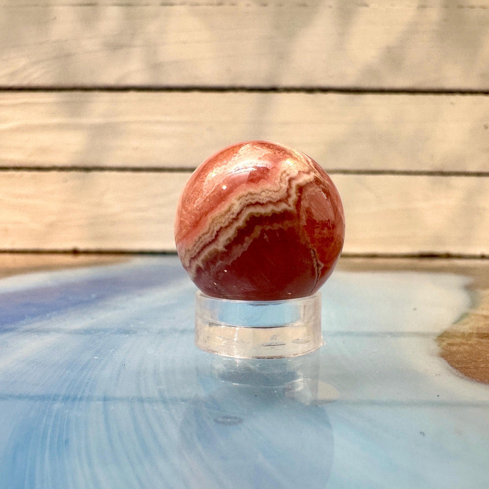 16 g Pink Rhodochrosite Sphere – Argentina – 21 mm