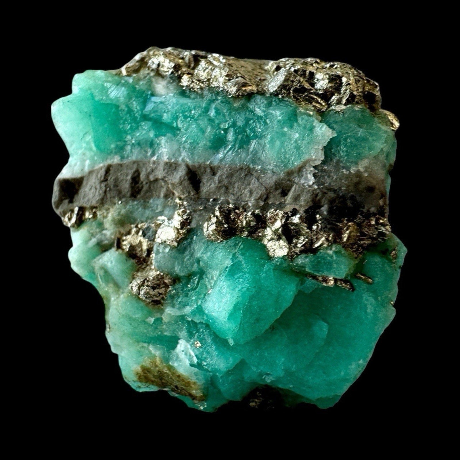68g Green Emerald with Pyrite Specimen – Chivor Mine, Colombia
