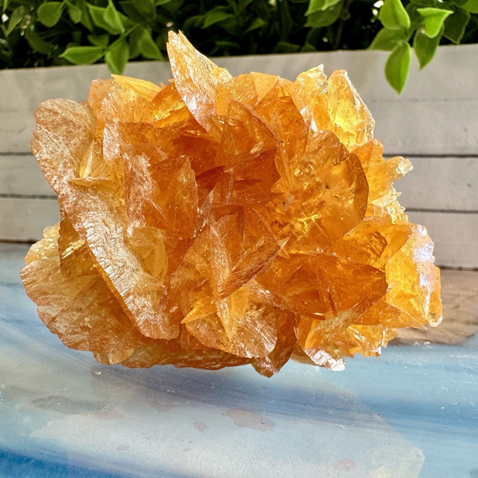 Golden Selenite Crystal Cluster – 80x58mm Las Salinas Peru