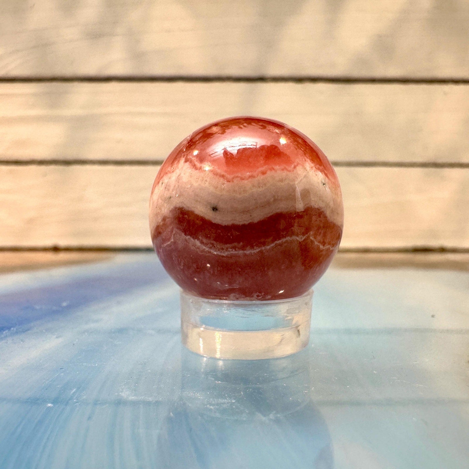 22 g Pink Rhodochrosite Sphere – Argentina – 23 mm